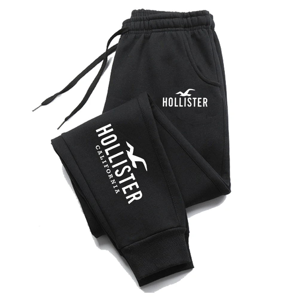 Hollister Men's and Women's Casual Trousers Sports Jogging Pants Sweatpants Harajuku Fashion Street Pants S-3XL Men's Trousers