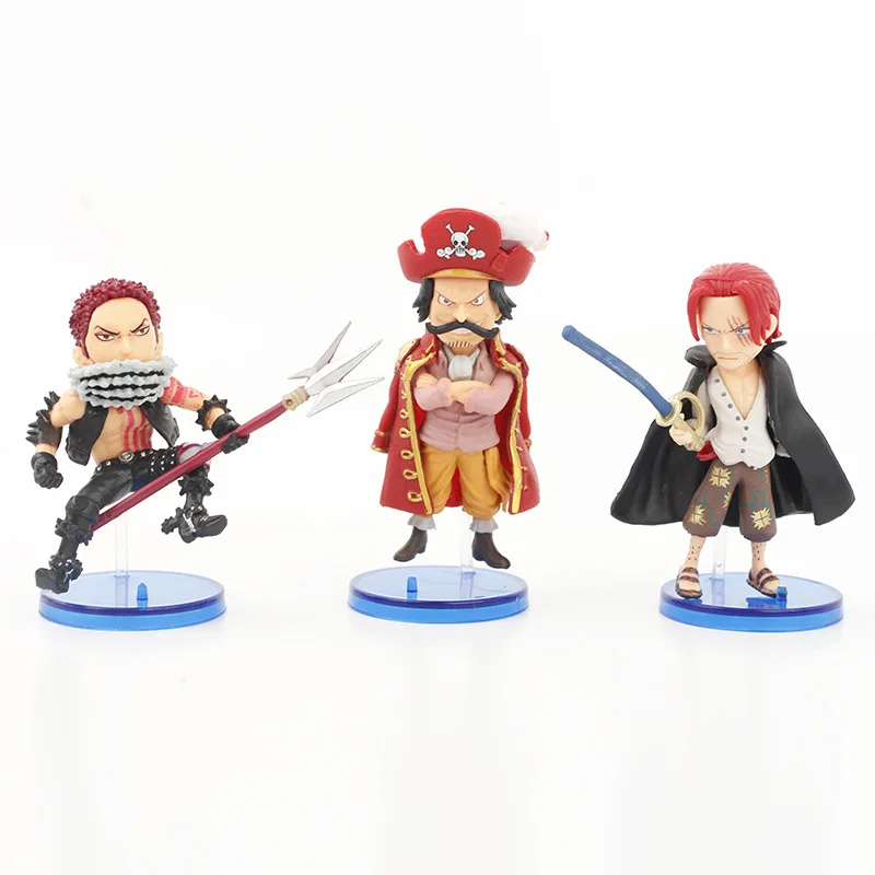 9pcs/set One Piece Yamato Edward Newgate Charlotte Katakuri Boa Hancock Shanks Zoro Sanji Luffy Figures Pvc Model Toys 7cm