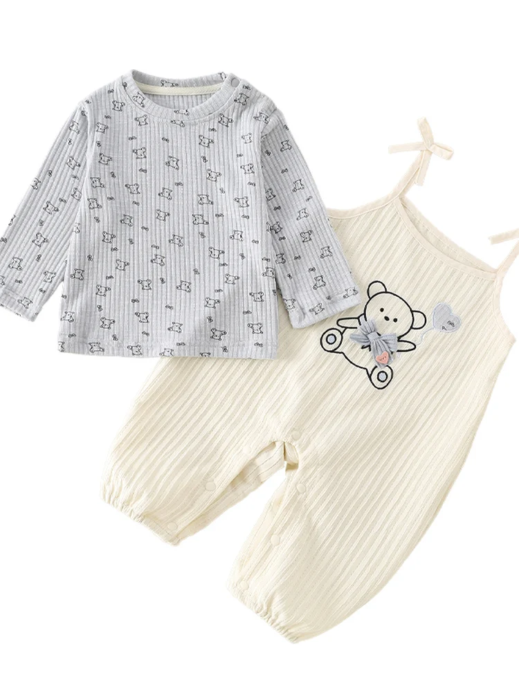 

Baby Rer Suit Spring Autumn ex Long Sve Outfit High Waist Long Pants for Cling Boys And Girls Trendy Newborn Clo...