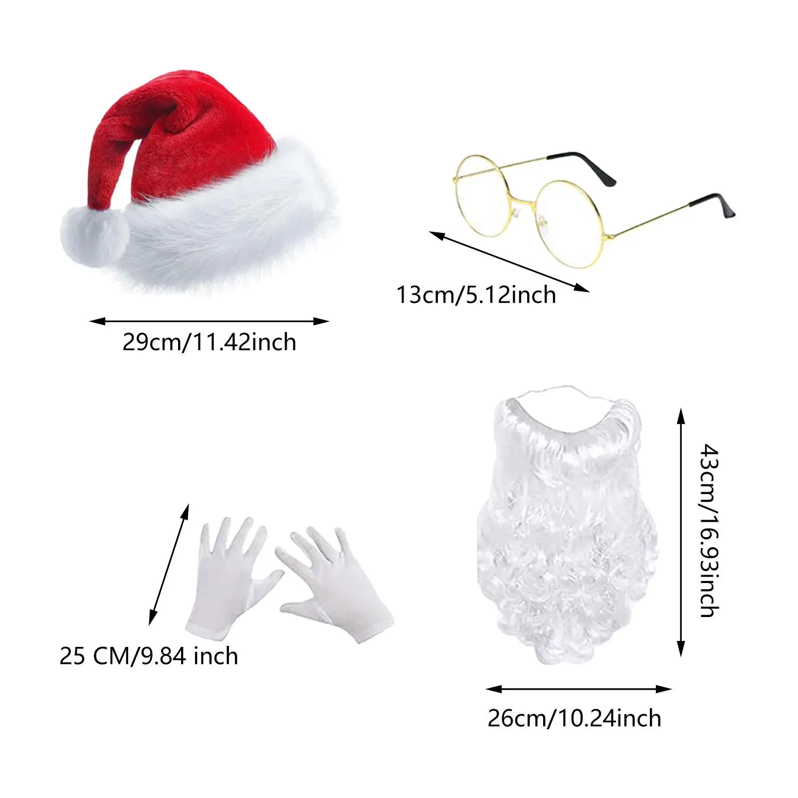 Christmas Santa Claus Costume Accessory Portable Men Women Lightweight Creative