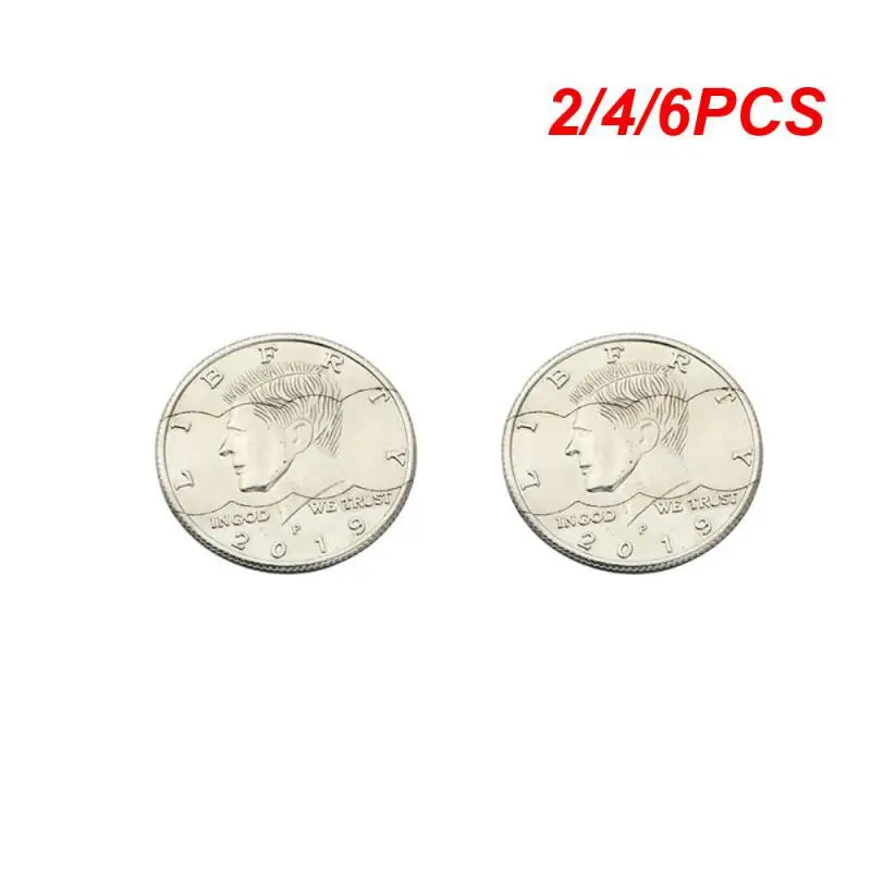 

2/4/6PCS Two Fold Three Fold Bite Coin Dollars Close-Up Street Tricks Prop Bite Coin And Bite Currency Restore Half Illusion