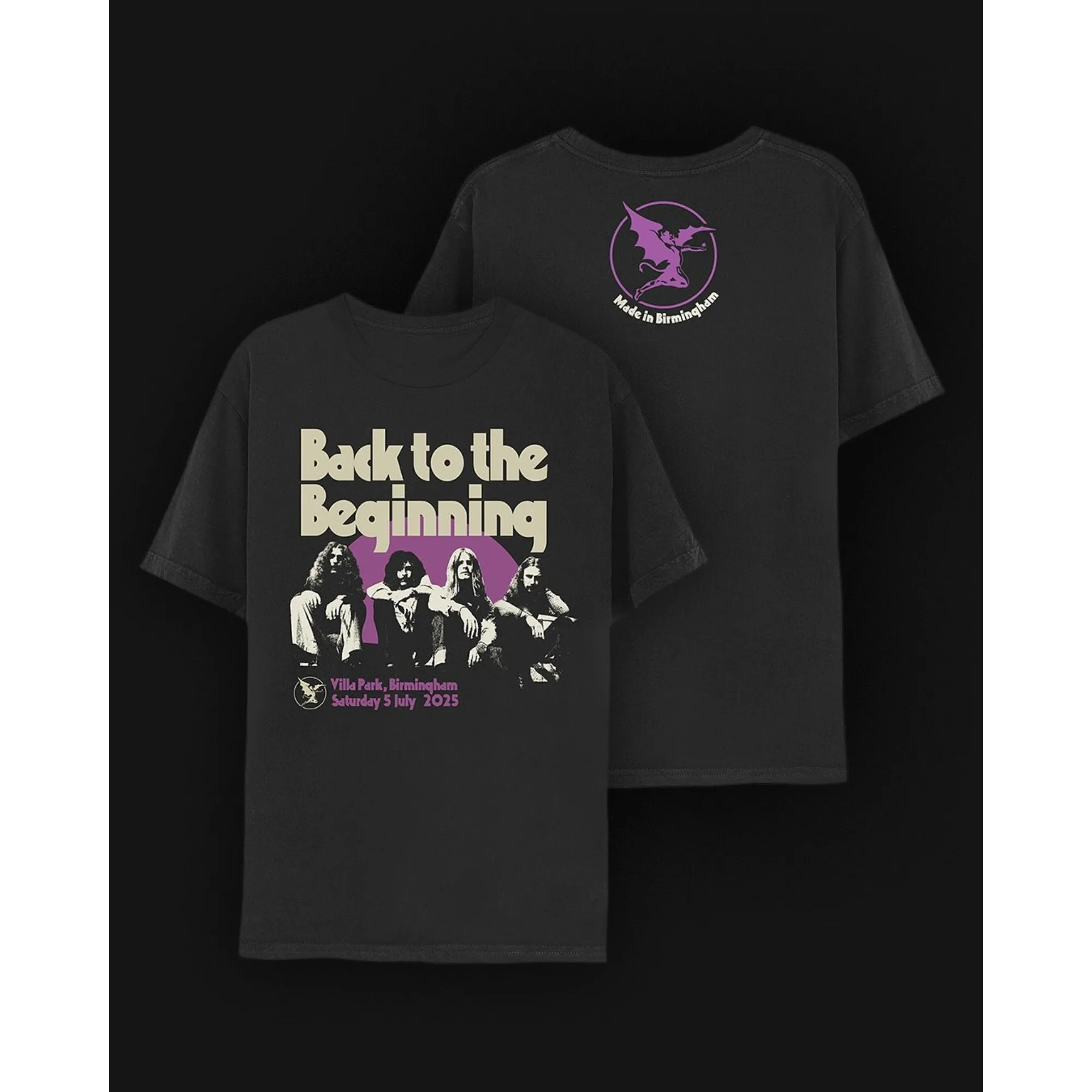 تي شيرت Black Sabbath and Ozzy Osbourne العودة إلى حدث Merch للمبتدئين مع تي شيرت على الوجهين Ins Y2k نمط جديد تمامًا