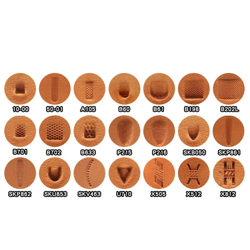 1Pcs Leather Carving Embossing Tool DIY Handmade Leather Printing Stamp Decorative Pattern Carved