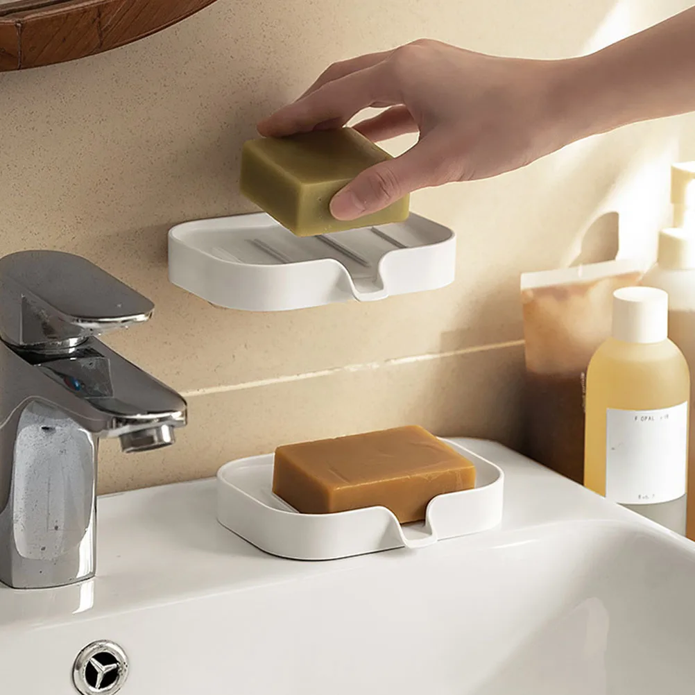 

Soap Storage Rack ABS Material Easy Clean Filter Water Bathroom Kitchen Holder Dish Draining Shelf Stylish Design Non Rust Home