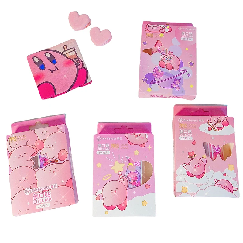 Kirby Non-Woven Fabric Band-Aid Child Cartoon Girl Hemostatic Band-Aid Cute Kawaii Waterproof Breathable Portable Band-Aid