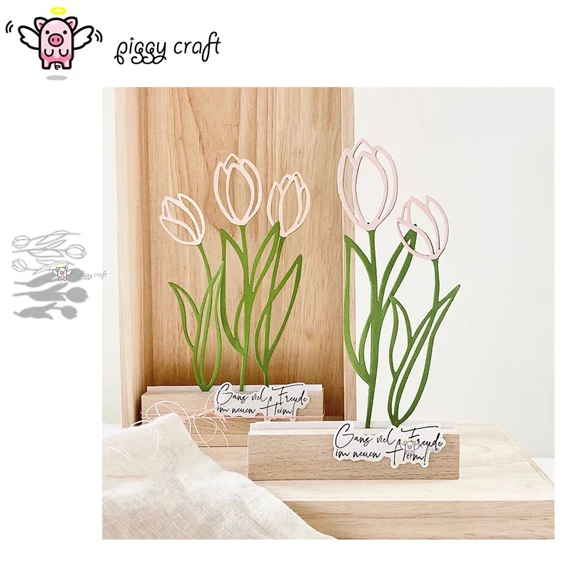 

Piggy Craft metal cutting dies cut die mold Flower leaf decoration Scrapbook paper craft knife mould blade punch stencils dies