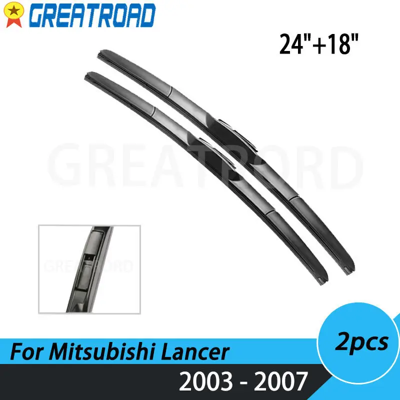 Wiper Front Wiper Blades For Mitsubishi Lancer 2003-2007 Windshield Windscreen Front Window 24