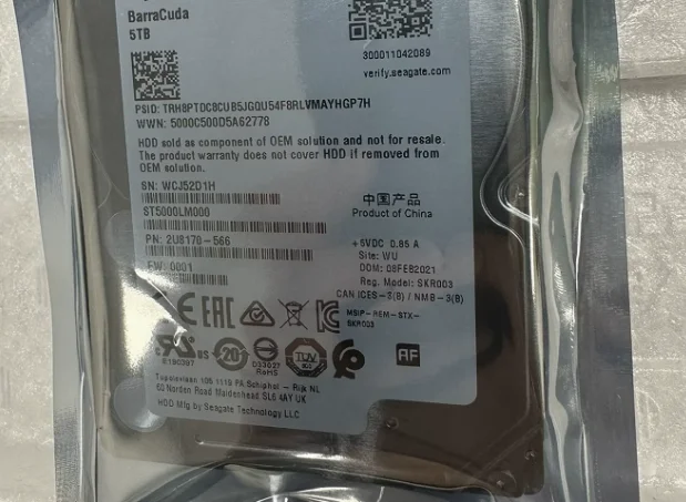 

Для ST5000LM000 5T 5400 об/мин 15 мм 2,5 128 МБ механический жесткий диск