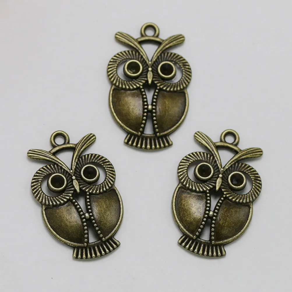 

10 шт. подвесок-сова из сплава, винтажные шармы для изготовления украшений своими руками, аксессуары для ожерелий, браслетов, брелоков, подарочные подвески-сова