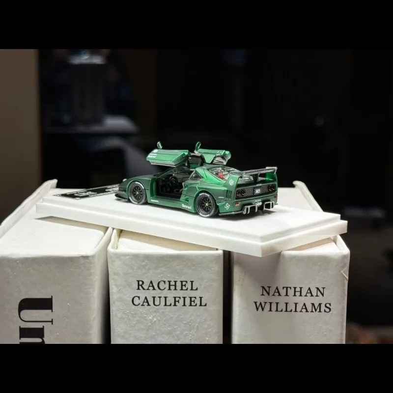 CarDemonKing 1:64 LBWK F40 نموذج سيارة محاكاة مصنوع من سبيكة البيض، لعبة هدية مهرجان الأولاد، عنصر عرض قابل للجمع للبالغين.