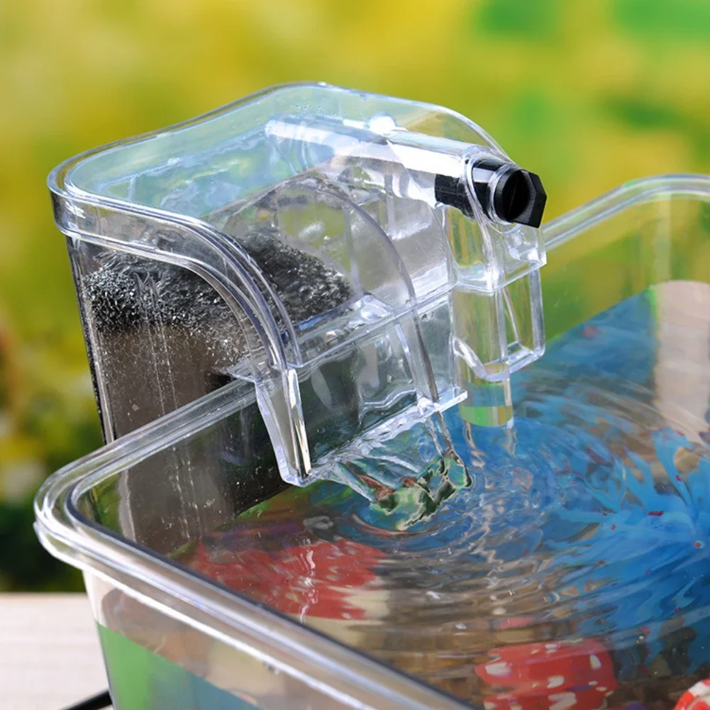 Filtro per acquario per acquario Tipo sospeso Filtro per la circolazione dell'acqua Piccola cascata Acquario Pompa di ossigeno Filtro depuratore d'acqua #