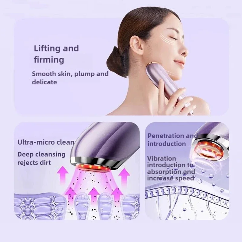 Porta EMS Fa EMS Face Lift Skin Tightening Machine 6 in 1 LED Facial Neck Firming Massager Face Firming Slimming Skin Care Tools