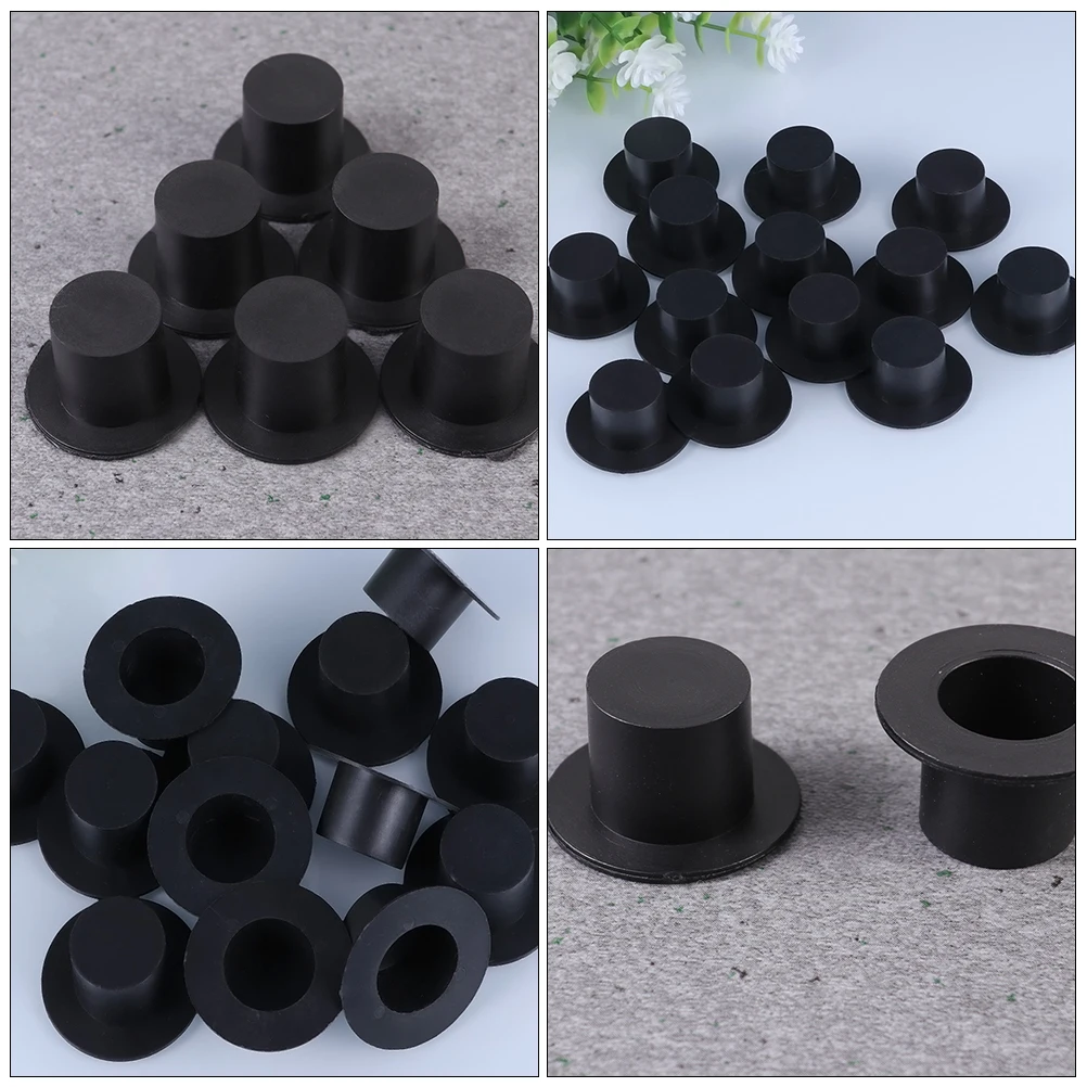 Snowman Hats 60 Pcs 4 Inch Christmas Decorations DIY Craft Accessories Plastic Decorative Tree Topper Ornaments