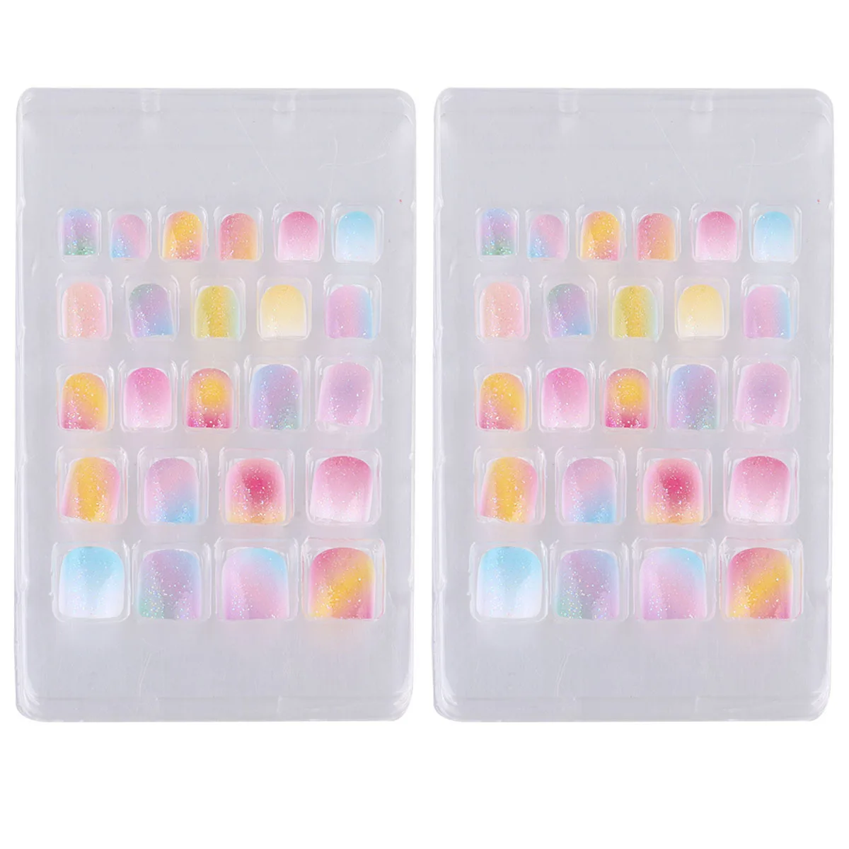 

48Pcs Unique Kids Manicure Tool Fashionable Artificial Nails for Children Creative DIY Nail Designs Fake Nails