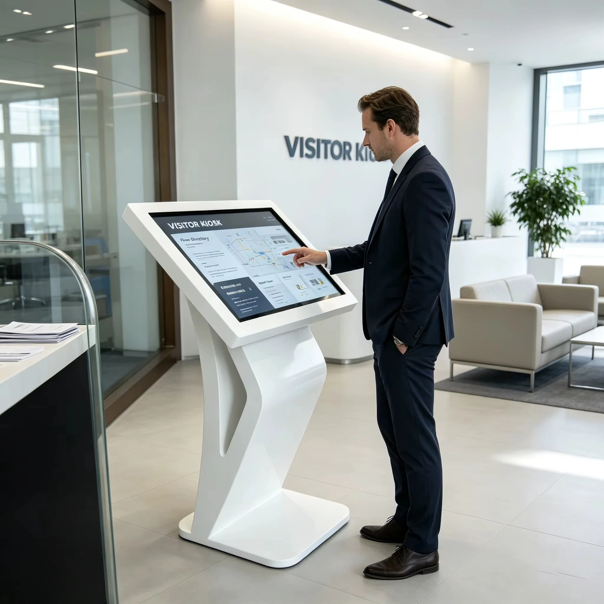 43 Inch Self Service Information Inquiry Terminal 178 Degree Viewing Angle 60Hz Touch Enabled Support OEM ODM