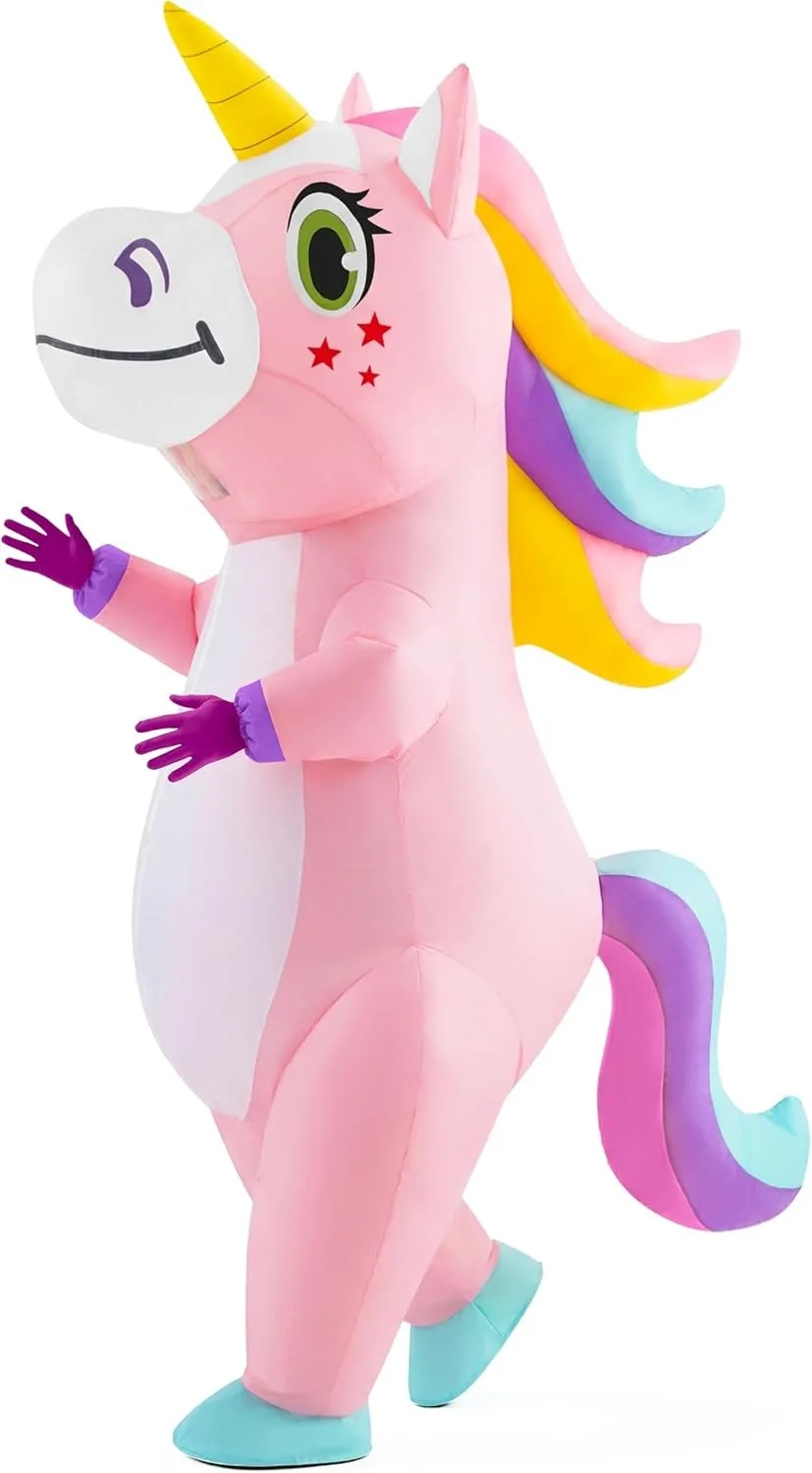 Creations Halloween Inflatable Costume, Full Body Unicorn Blow Up Costume for Adult Holiday Themed Cosplay Party