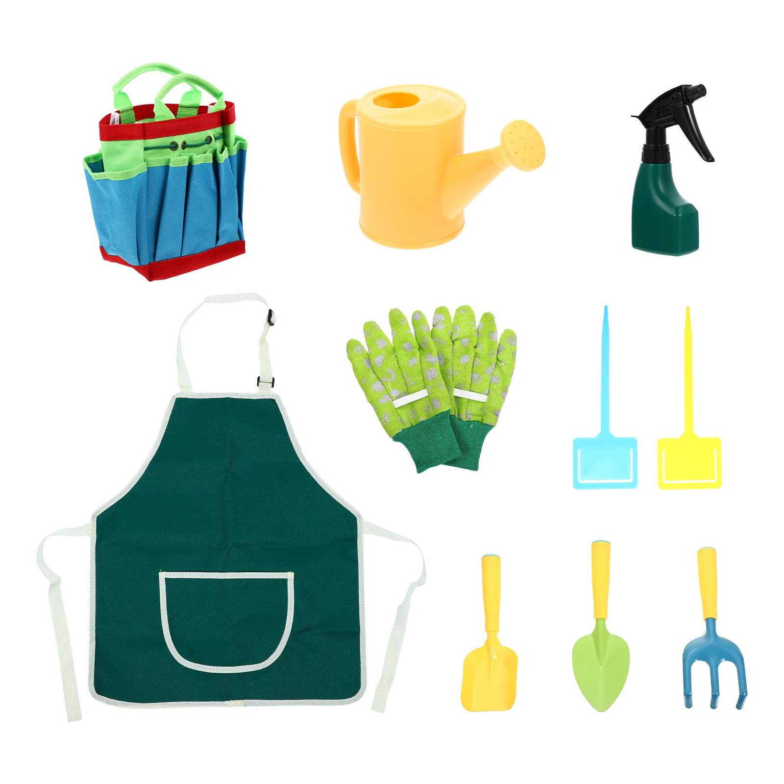 1Set Kids Gardening Tool Set Colorful Includes Watering Pot Shovel Bag Rake for Role Play Fun and Development Kid Shovel