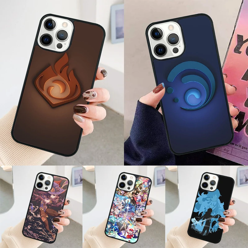 Genshin Impact phone case Cover For iPhone 14 15 16 Pro Max SE 2020 coque For apple 11 12 13 Pro Max Mini 7 8 Plus