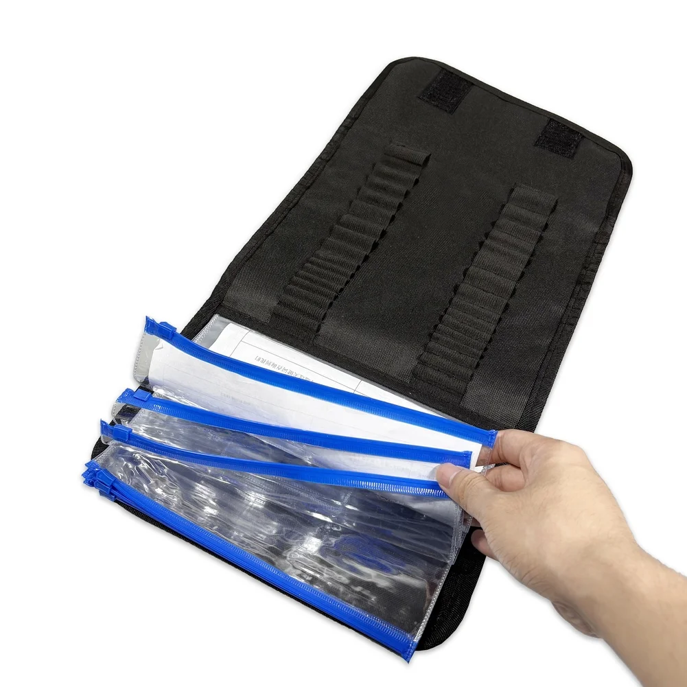 Waterproof Tool Pouch Foldable Design 600D Oxford + Mesh Fabric for Drill Bits Wrenches Screwdrivers Hand Tools