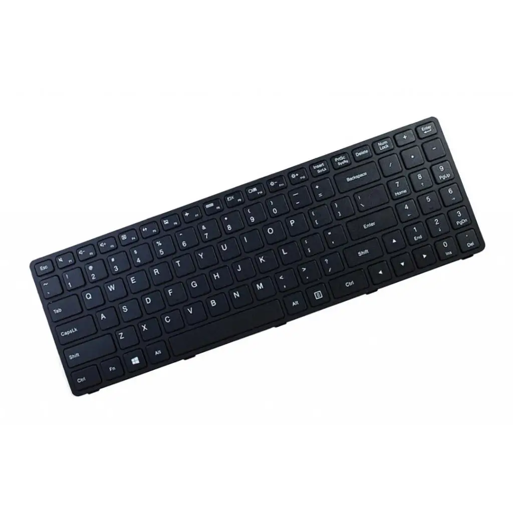 Replacement Laptop Keyboard Slim Full Size Design QWERTY Notebook Keyboard High Quality Black for Lenovo Ideapad 100 15IBD