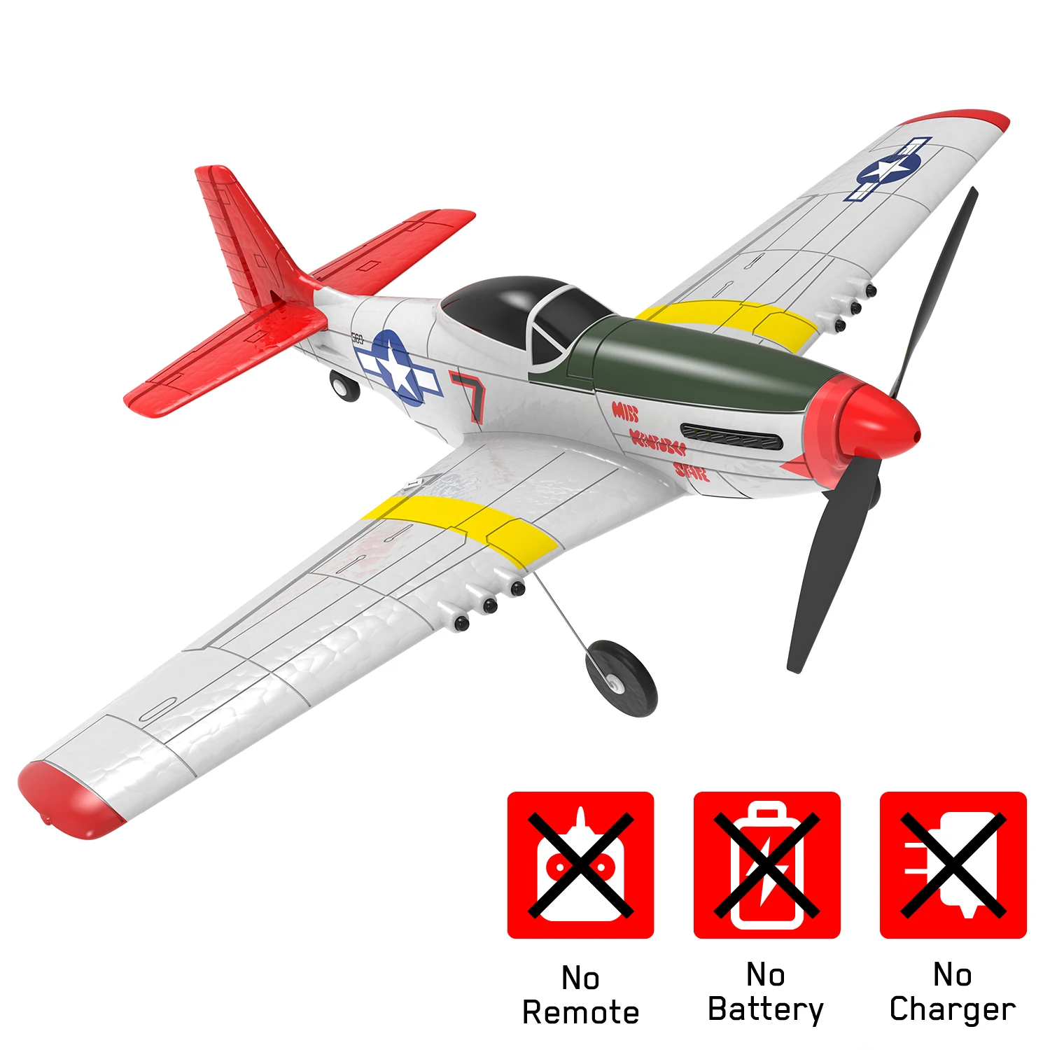 EPP 400mm P51D Mustang /BF109/P40/Zero PNP Plane 2.4G 4-CH 6-Axis One-key Aerobatic RC Warbird Mini Plane