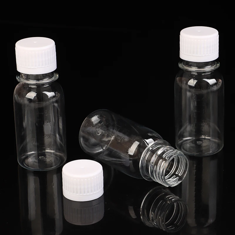 

5PCS 60ML Small Plastic Bottles Ginger Shot Bottles With Caps Mini Juice Bottles Reusable Liquid Bottle Container Leak Proof