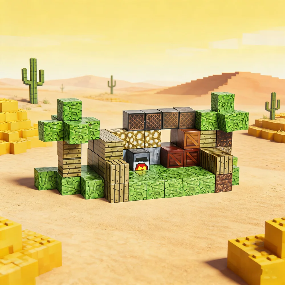 GIROMAG 300PCS Magnetic Blocks Set Comes With A Small Toy ,Educational STEM Toys for Ages 3-12 Creative Building Play