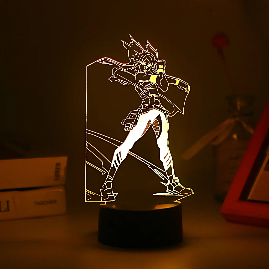 Hot Gaming Valorant Neon 3D led Nightlight Omen Viper Figure Colorful Table Lamp For Gamer Game Room Light Decor Dropshipping