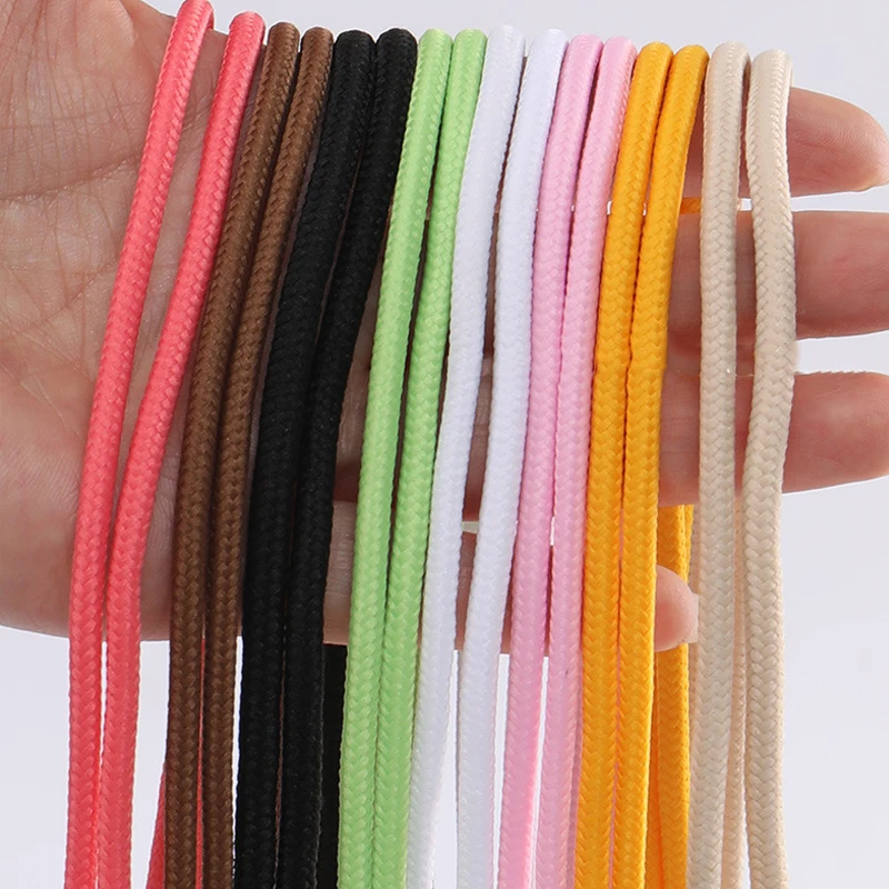 

Classic Round ShoeLaces 20 Colours Durable Solid Shoelaces Sneakers Boots Shoelace rope 70cm/90cm/120cm/150cm 1Pair