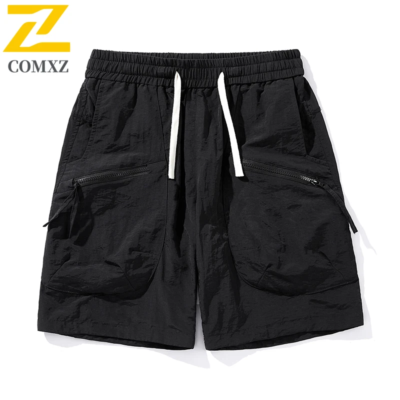 2025 Summer Shorts Men's Street Casual Thin Quick-drying Elastic Waist Bermuda Shorts Trendy Gym Running Basketball Sports Pants