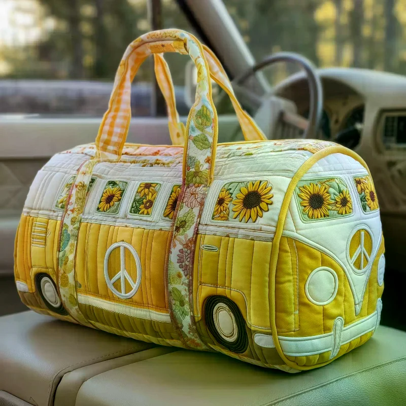 Women 3D Quilting Craft Travel Duffel Bag Fashion Sun Mountain Forest Embroidery Handbag Outdoor Camping Tote Bags Fitness Pack