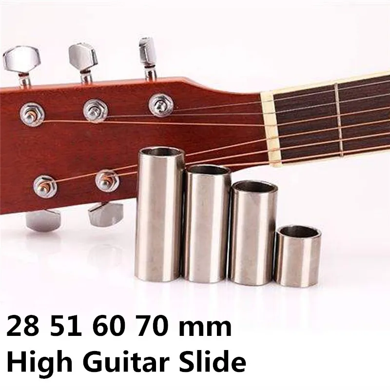 28 51 60 70 mm Stainless Steel Finger Slide Steel Musical Instrument Accessory Guitar String Tool