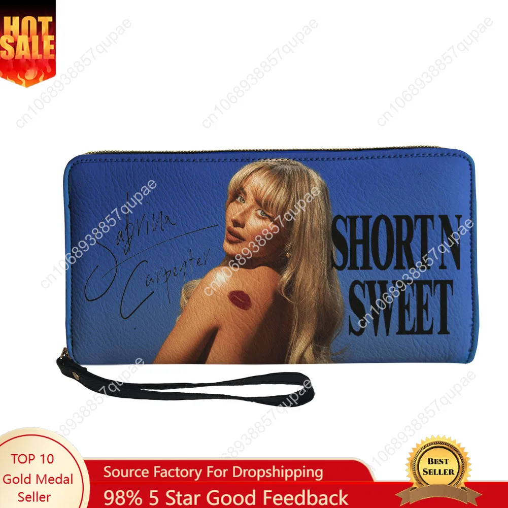

Sabrina Carpenter Singer Actor Custom Wallet Purse Mens Womens Zipper Long Wallets Double Print Portable Wallet Gift Bag