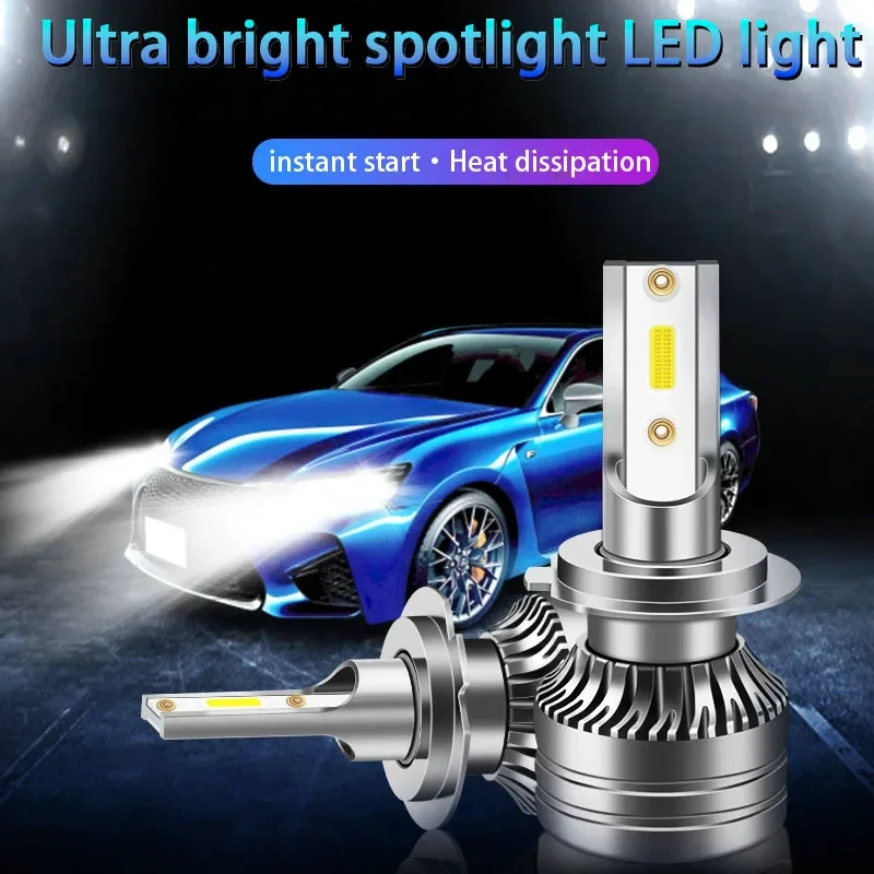 Ultra Bright Spotlight LED Car Headlight Bulbs, Instant Start & Efficient Heat Dissipation, High-Performance Automotive Lighting