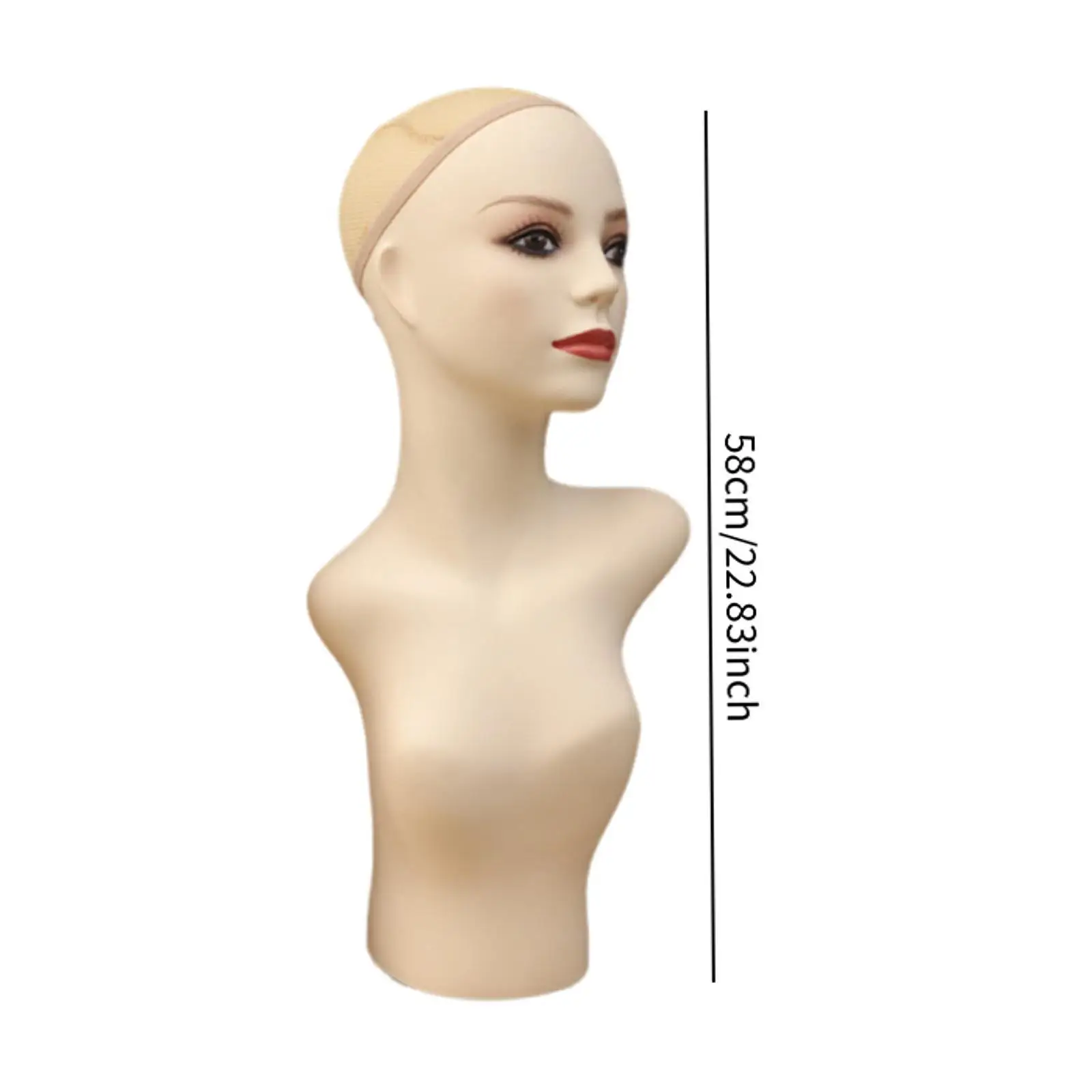 أنثى عارضة أزياء رئيس شعر مستعار عرض نموذج المهنية التجميل التدريب رئيس للقبعات نظارات شعر مستعار عرض صنع التصميم
