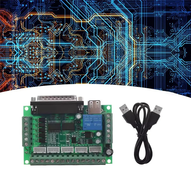 A21Q -MACH3 Macchina per incidere Scheda breakout CNC a 5 assi con accoppiatore ottico per controller di azionamento del motore passo-passo