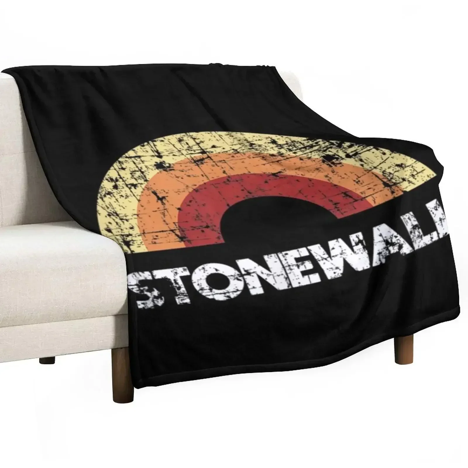 

stonewall pride vintage rainbow retro shirt dark Throw Blanket Soft Beds Decorative Throw Beach Polar Blankets