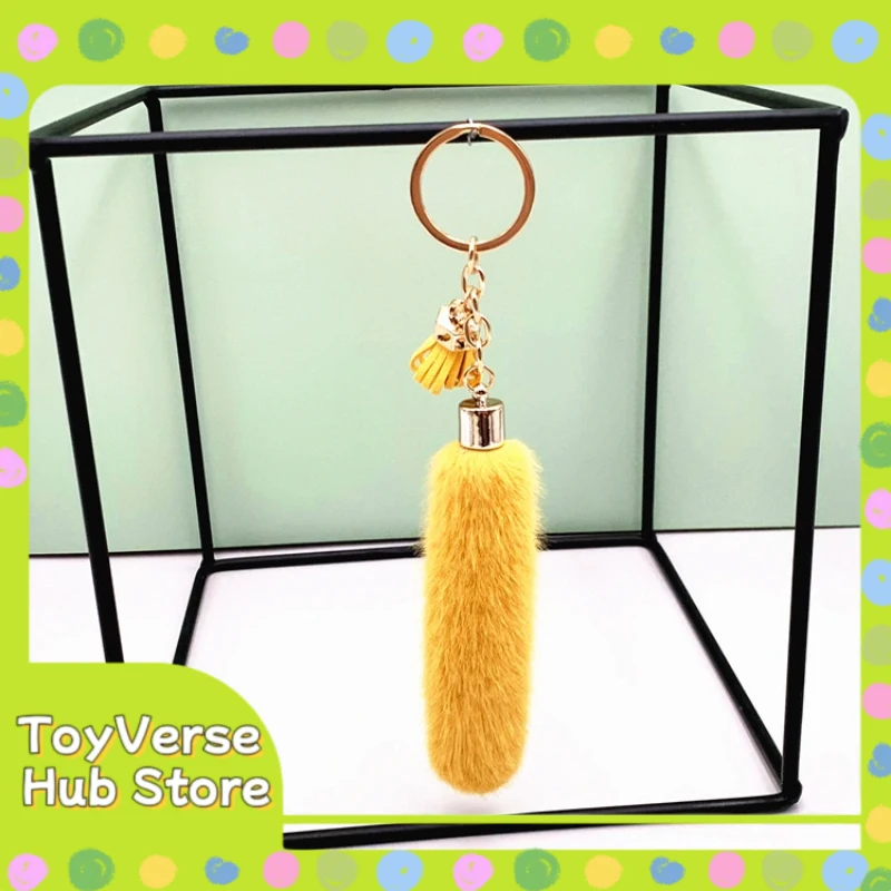 

Cute Plush Tassel Keychain For Bags & Car Keys, Cartoon Animal Charm Keyring Decor Accessories Gift