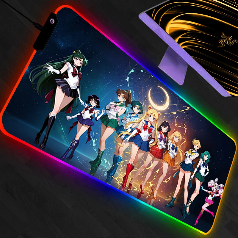 LED 마우스 패드 세일러 문 컴퓨터 키보드 백라이트  - Gaming Accessories Computer 리뷰 및 가격