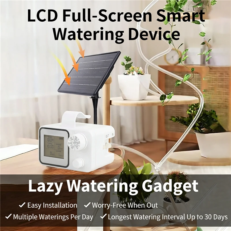 Solar Irrigation System Automatic Drip Irrigation DIY Garden Timer Solar Watering Kit Balcony Plants Automatic Watering Device