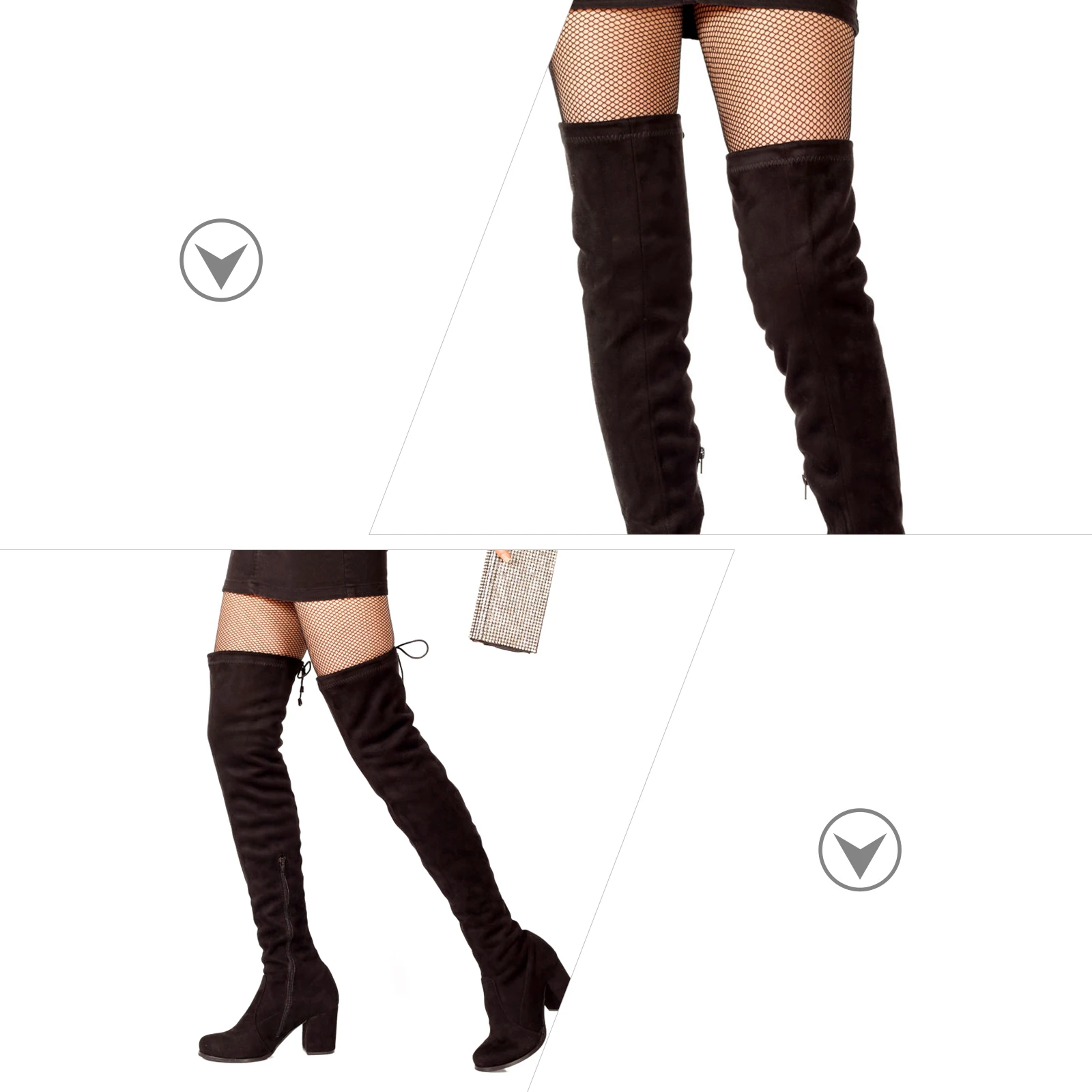 

Boots Women Anti Drop Strap Adjustable Black Stabilizer Adhesive Reusable Fix Strap Boots Accessories Body