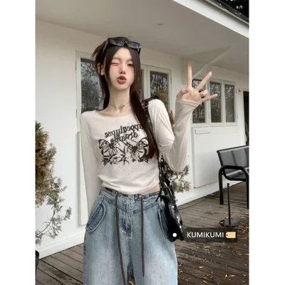 Short Sleeve Long Shirt Women's T-shirt Autumn Season Inner Wear Base Layer Top Ladies Fashion Guangzhou Thirteenth Factory