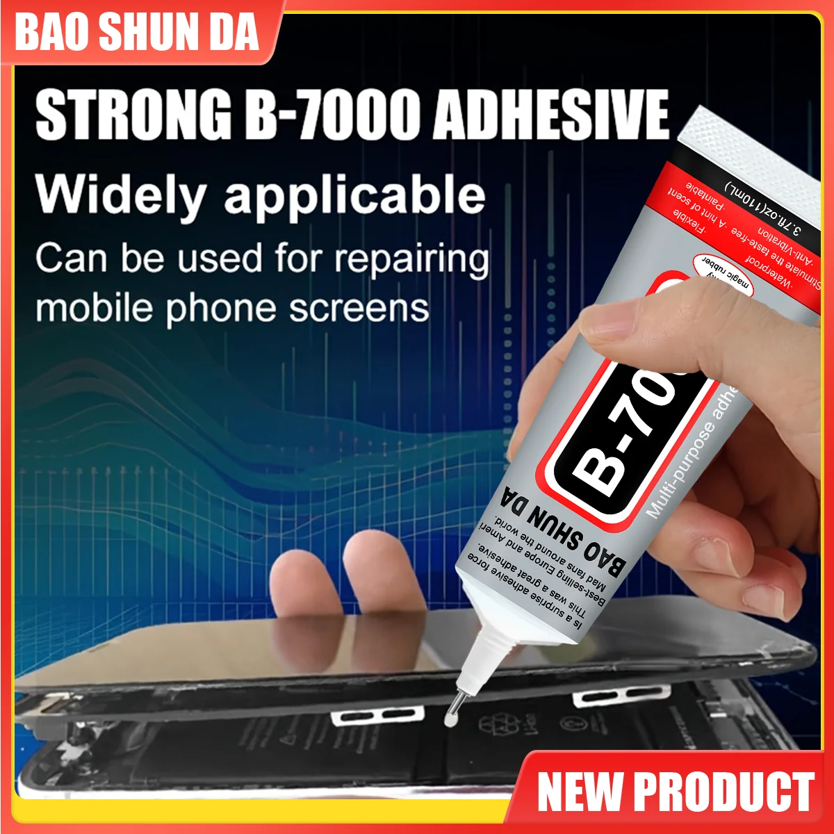 Adhesivo impermeable de alta resistencia para pantallas de teléfonos móviles B7000, agente de unión universal para cristales de teléfonos, pegamento rápido B7000 en envases de 15, 25, 50 y 110 ml