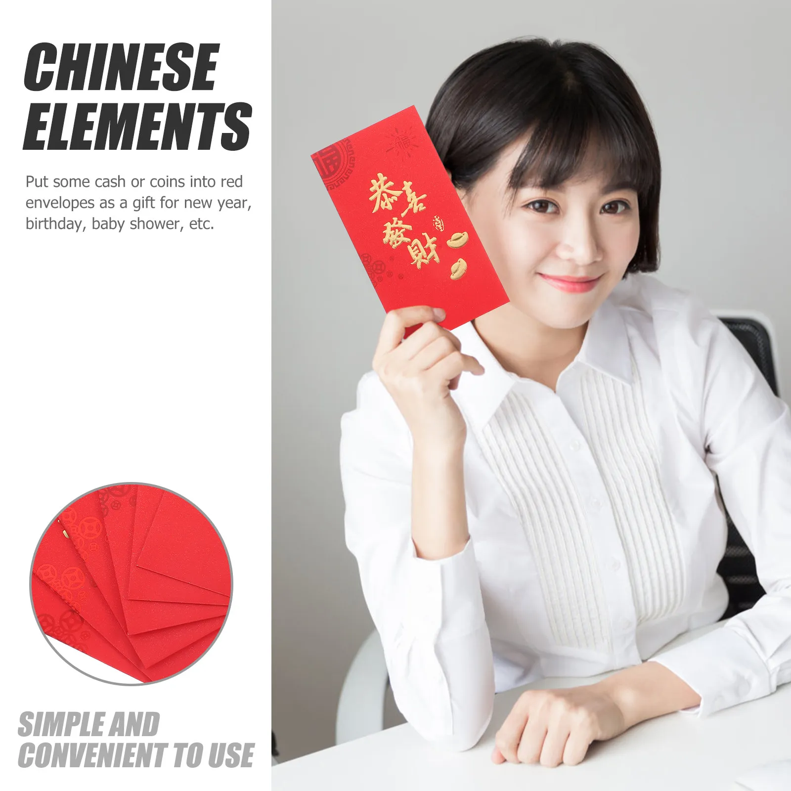 

6Pcs 2024 Red Envelope Set Party Money Pockets Lucky Cash Bags Spring Festival Red Packets for Family Friends Gift Idea