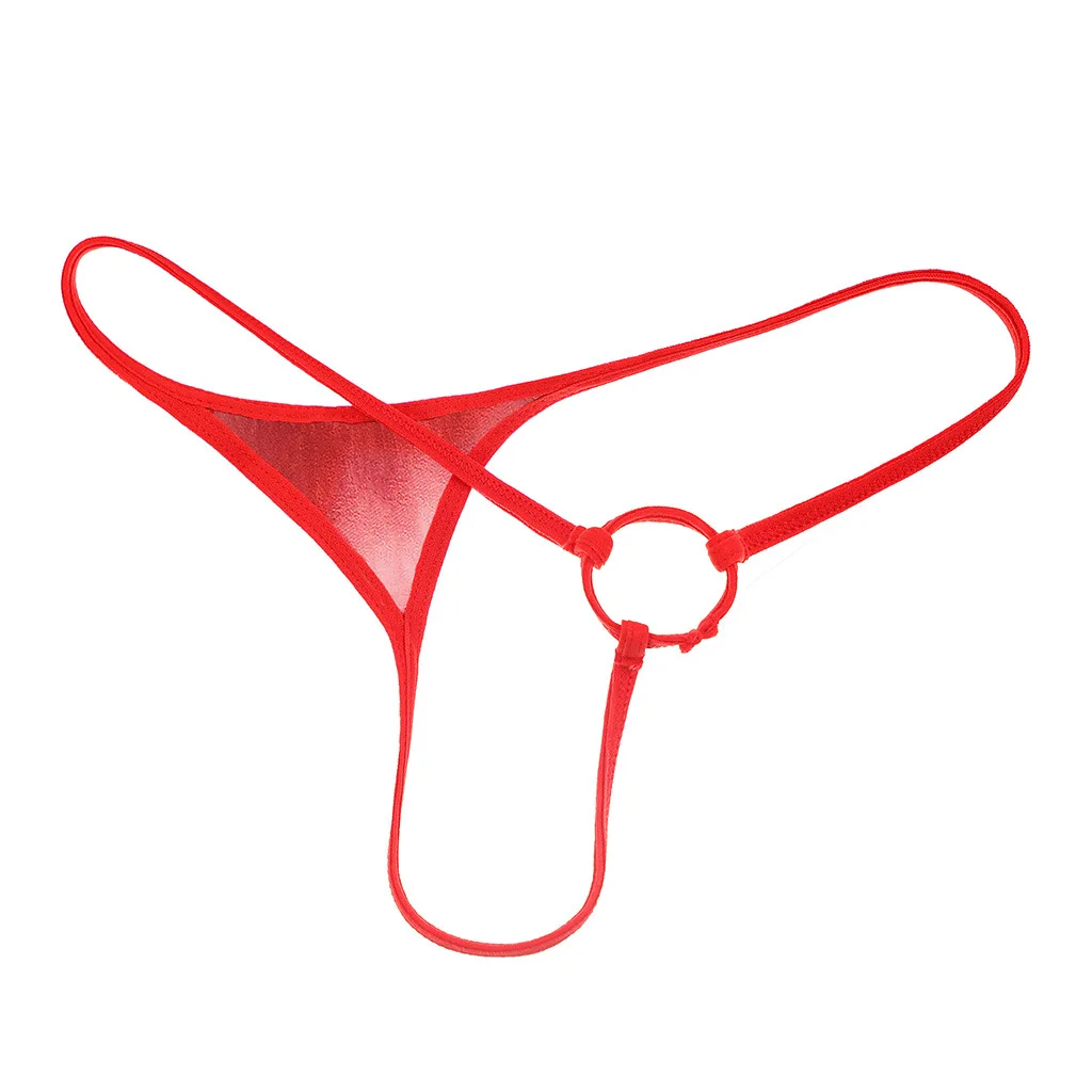 Men's Single Ring Ultra-Thin G-String Thong Sexy Micro Underwear