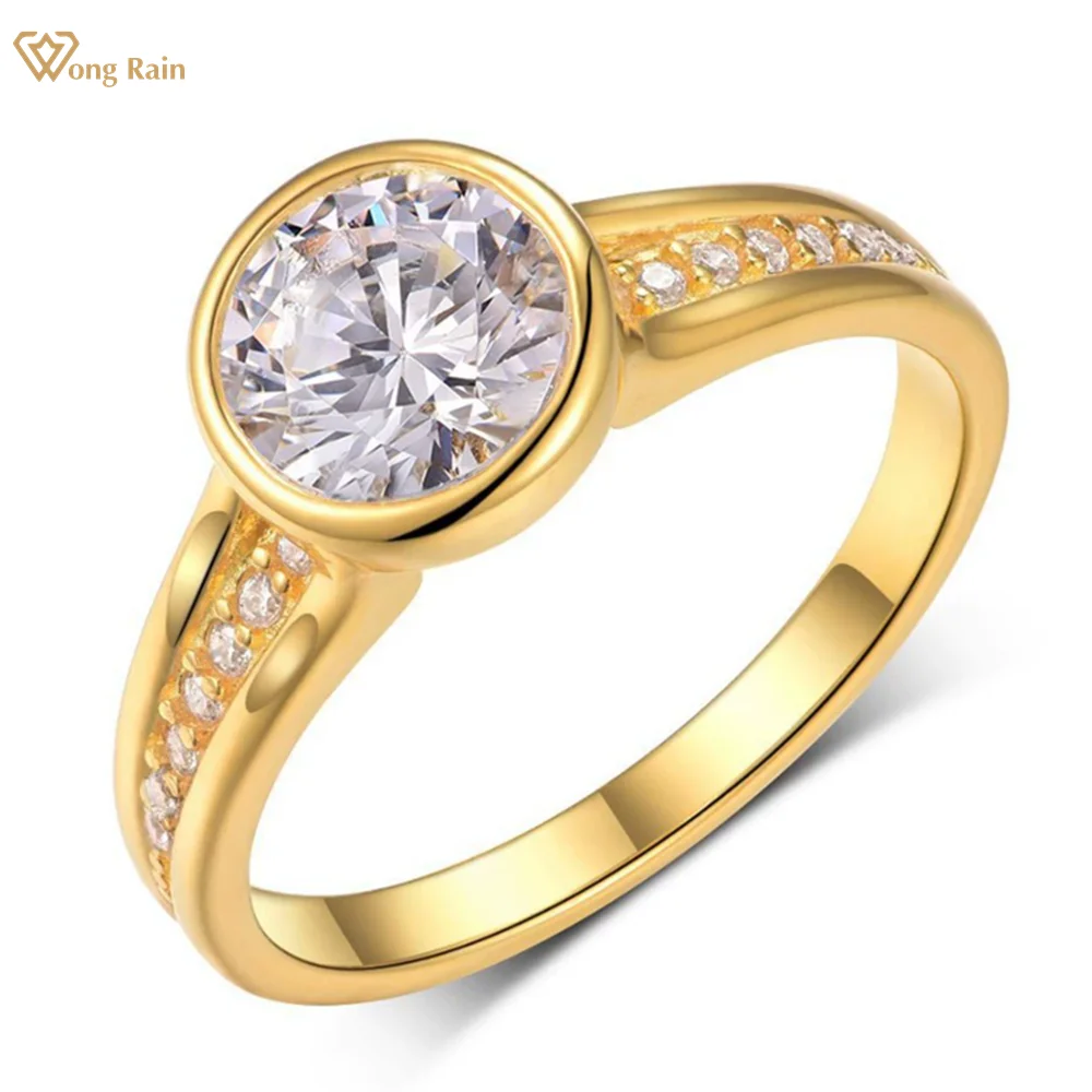 

Wong Rain Vintage Solid 925 Sterling Silver 3EX VVS1 D Color 7MM Real Moissanite Diamonds Gemstone Engagement Rings Fine Jewelry