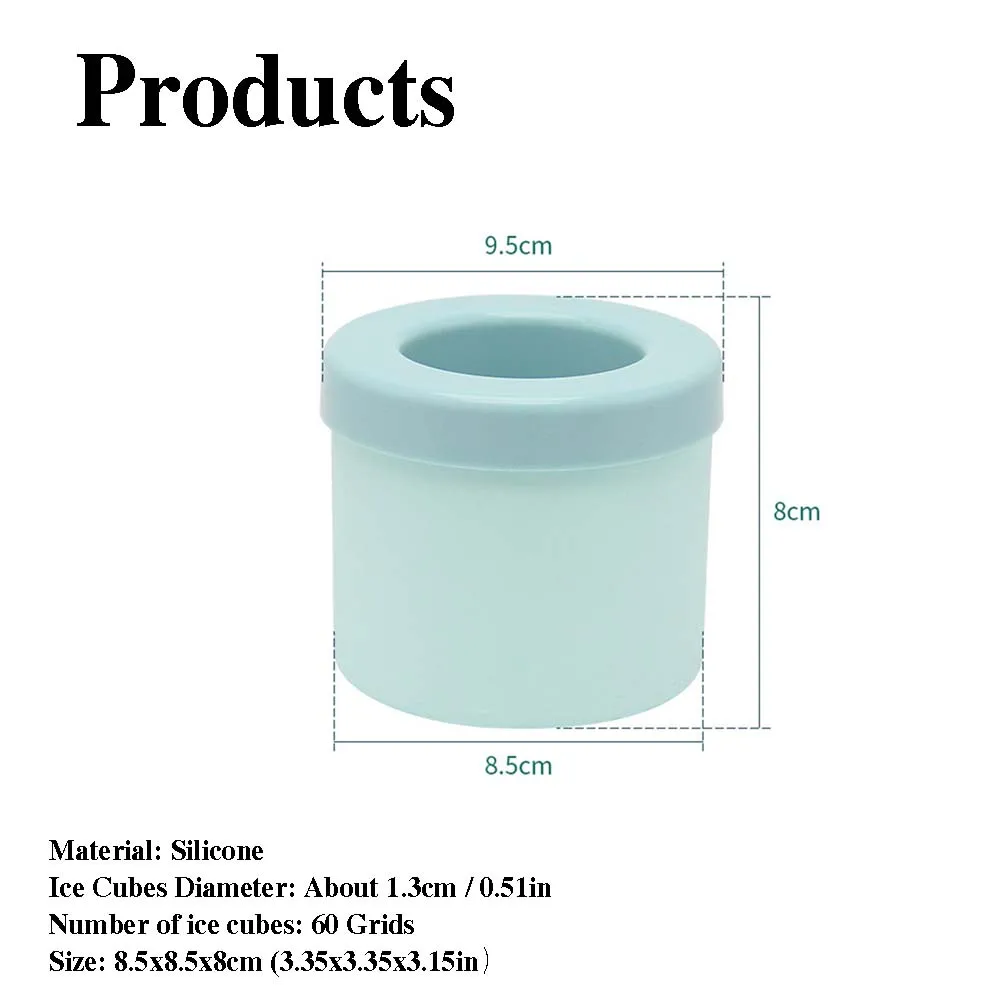 Moule à glaçons en silicone pour machine à glaçons à congélation rapide, gobelets à glaçons, accessoires de cuisine, E27