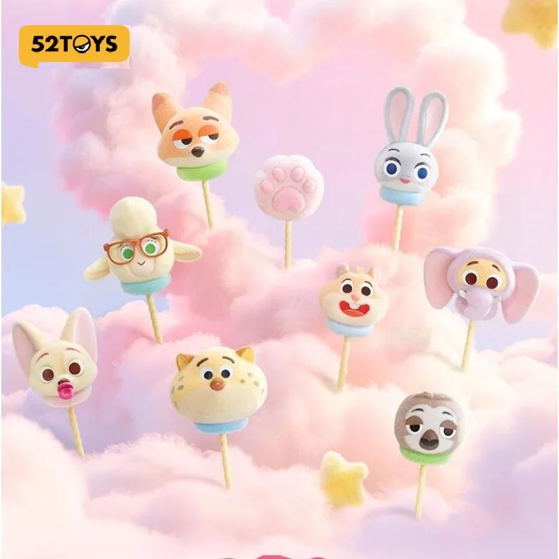 

Disney Zootopia Cotton Candy Series Flocking Blind Box Hand-Made Tide Play Toy Decorations Children'S Toys Holiday Gifts