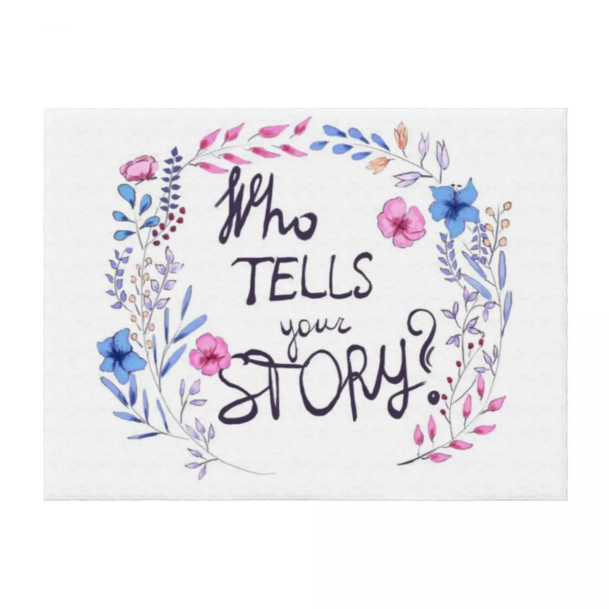 

Who Tells Your Story Throw Blanket Personalized Gift Plaid Travel Soft Plaid Blankets