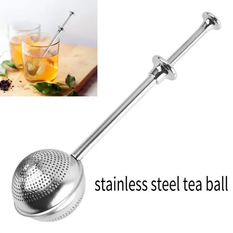 Stainless Steel Tea Infuser Sphere Mesh Tea Strainer Coffee Herb Spice Filter Diffuser Handle Tea Ball Tea Spoon Infuser Filter